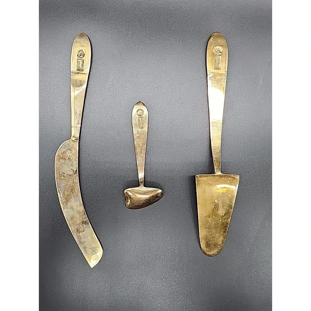 Vtg Thailapidary Buddha 19 Pcs Bronze Goddess Serving Set